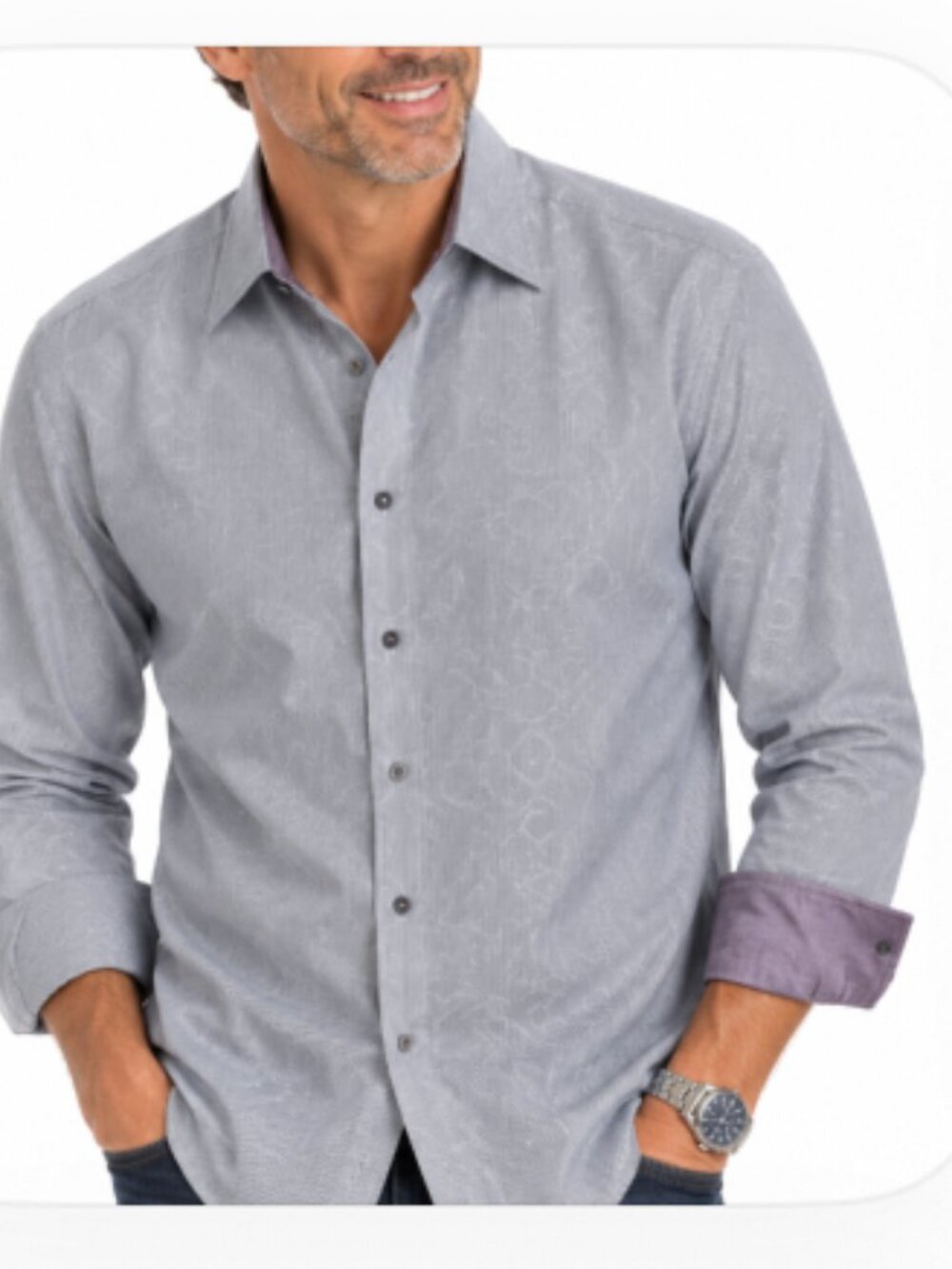 Robert Graham Men’s Blue Shirt Dress Casual Western Party XL
